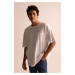 DEFACTO Oversize Fit Crew Neck Short Sleeve 100% Cotton Heavy Fabric Basic T-Shirt