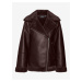 Women's Dark Brown Faux Leather Jacket VERO MODA Emmy - Women