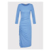 Rinascimento Koktejlové šaty CFC0018435002 Modrá Regular Fit