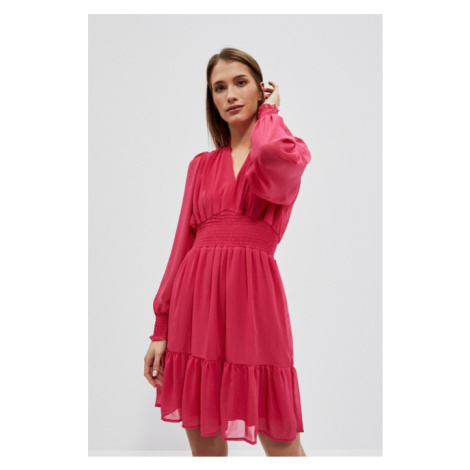 Dress with ruffles and puff sleeves Moodo