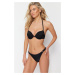 Trendyol Black Cut Out/Winted Brazilian Bikini Bottom