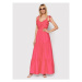Fracomina Letné šaty FP22SD3012W40001 Ružová Regular Fit