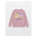 LC Waikiki Crew Neck Printed Long Sleeve Girl's Sweatshirt