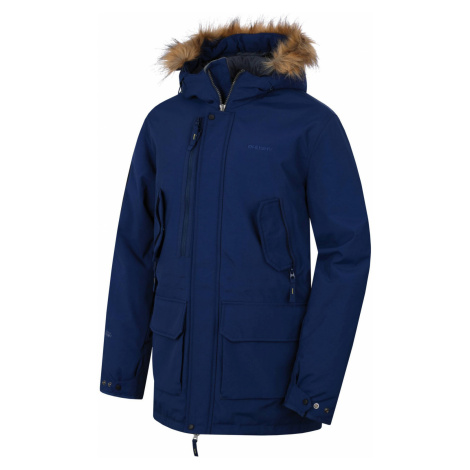 Husky Nelidas tm. modrá, Pánsky plnený zimný kabát