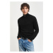 SVETER GANT EXTRAFINE MERINO WOOL HALF ZIP BLACK