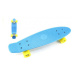 Skateboard - pennyboard 60cm nosnost 90kg, kovové osy, modrá barva, žlutá kola