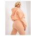 Peach basic plus size tepláková souprava s mikinou