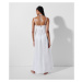 Šaty Karl Lagerfeld Kl Monogram Maxi Beach Dress Biela