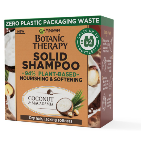 Tuhý šampón pre suché vlasy Garnier Botanic Therapy Solid Shampoo Coconut  a  Macadamia - 60 g +