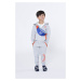 Detská bavlnená mikina Kenzo Kids šedá farba, s potlačou