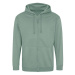 Just Hoods Pánska mikina na zips JH050 Dusty Green