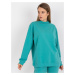 TYRKYSOVÁ OVERSIZE MIKINA S ROLÁKOM AP-BL-A-R001-TURQUOISE