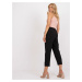 Black suit trousers with straight legs from RUE PARIS