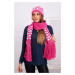 Women's set with scarf Anika K304 raspberry