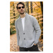 87095 Dewberry Mens Knitwear Cardigan-GREY