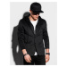 Ombre Clothing Men's casual hooded blazer jacket M156 Black