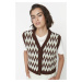Trendyol Brown Buttons Knitwear Sweater