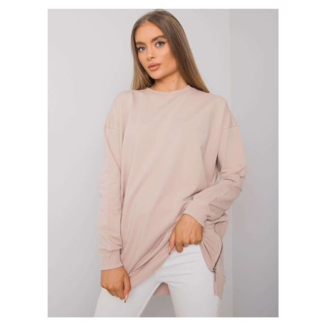 Light beige tunic with long sleeves by Rhiannon