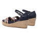 Tommy Hilfiger Espadrilky Corporate Webbing Low Wedge FW0FW06293 Tmavomodrá