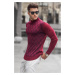 Madmext Claret Red Turtleneck Knitwear Sweater 5785