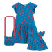 Dievčenské džersejové šaty + taška + šaty pre bábiku (3 ks) z bio bavlny