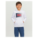 Jack&Jones Junior Mikina 12237459 Biela Regular Fit