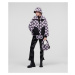 Bunda Karl Lagerfeld Monogram Shearling Jacket Pastel Lilac Monogram