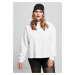 Women's Oversized High Neck Crew White