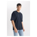 DEFACTO Oversize Fit Crew Neck Short Sleeve 100% Cotton Heavy Fabric Basic T-Shirt