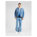 Tommy Jeans Prechodná bunda  modrá denim / biela