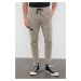 Trendyol Dark Beige Regular/Normal Cut Stitched Pocket Detailed Sportswear Sweatpants