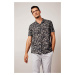 DEFACTO Modern Fit Resort Neck Printed Short Sleeve Shirt