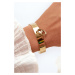 Women's bracelet with embellishment, stainless steel, gold