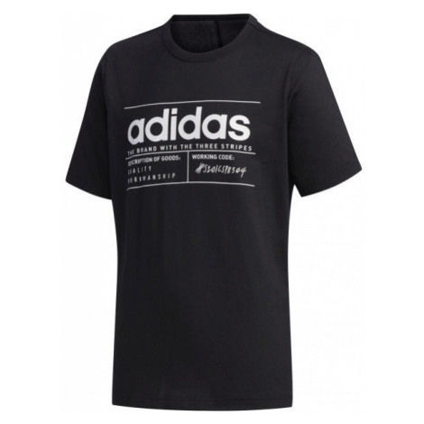 adidas YB BB T Chlapčenské tričko, čierna, veľkosť