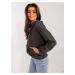 Dark khaki cotton sweatshirt with pockets