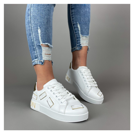 Bielo-zlaté tenisky iMóda