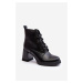 Women's lace-up high heeled shoes D&A Black