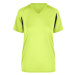James & Nicholson Dámske športové tričko s krátkym rukávom JN316 - Fluorescenčná žltá / čierna