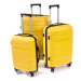 Žltá sada prémiových plastových kufrov &quot;Wallstreet&quot; - veľ. M, L, XL