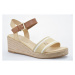 Sandále Tommy Hilfiger Webbing Wedge Sandal W FW0FW08044ACR