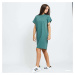 Šaty Urban Classics Ladies Organic Cotton Cut On Sleeve Tee Dress Green