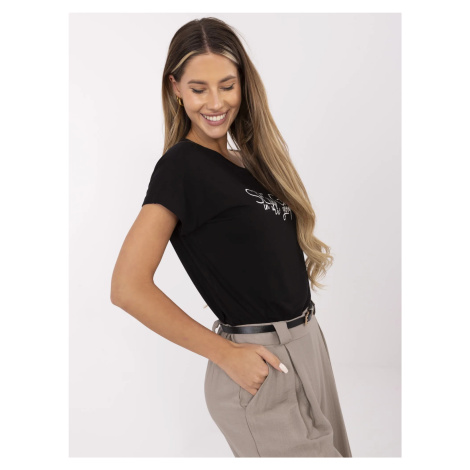 T-shirt-D12100M02737A-black Sublevel