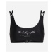 Plavky Karl Lagerfeld Hotel Karl Bikini Top Black