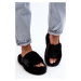 Black women's fur slippers Biella