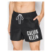 Calvin Klein Swimwear Plavecké šortky Medium KM0KM00739 Čierna Regular Fit