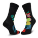Happy Socks Ponožky Vysoké Unisex FRU01-9300 Čierna