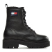 Tommy Jeans Členková obuv Tjw Urban Boot Tumbled Ltr Wl EN0EN02317 Čierna