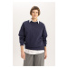 DEFACTO Oversize Fit Crew Neck Thick Basic Sweatshirt