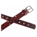 opasok s kovom Leather & Steel Fashion red