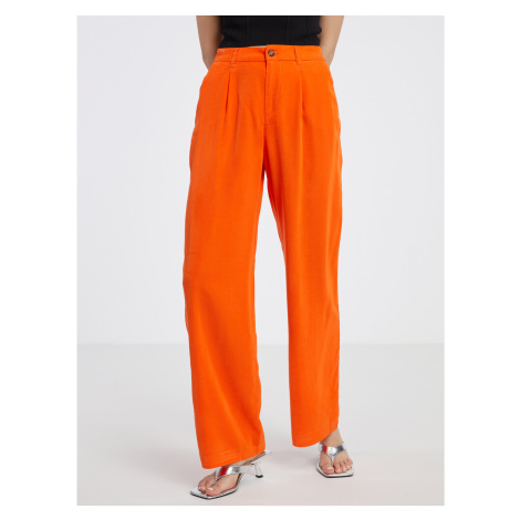 Oranžové dámske nohavice ONLY Aris